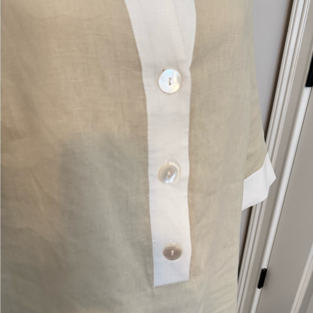 Tuckernuck Cream and White Tunic dress. Size L - Picture 4 of 7